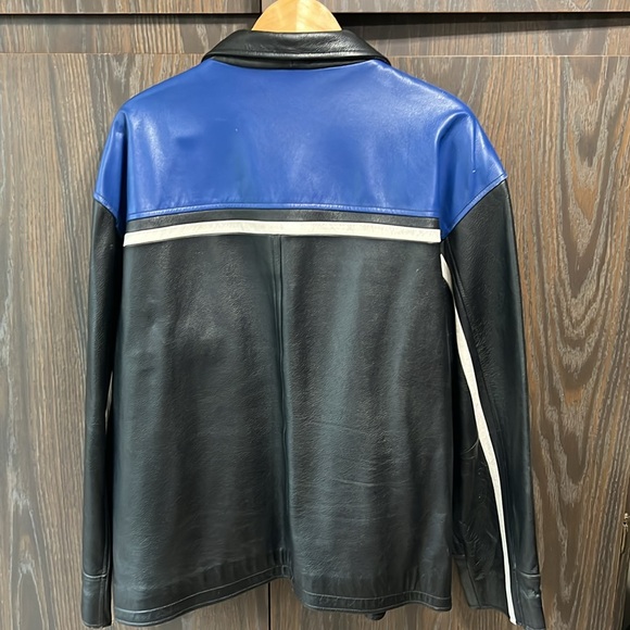 Pepsi Leather Vintage Jacket, Blue and Black with Logo, Large - Picture 8 of 9